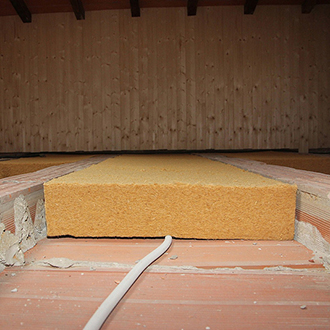 Wood fiber attics and counterwalls