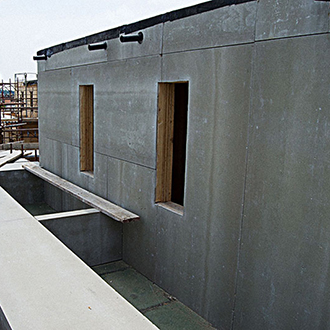 Cement bonded particle boards on X-Lam