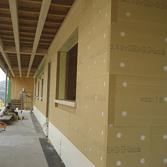 Wood fiber thermal insulating system