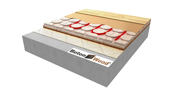 Wood radiant system BetonRadiant Cork