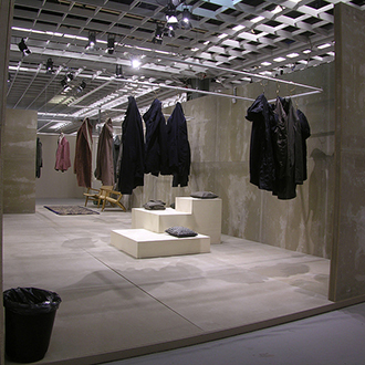 Cement bonded particle board exhibition set-up